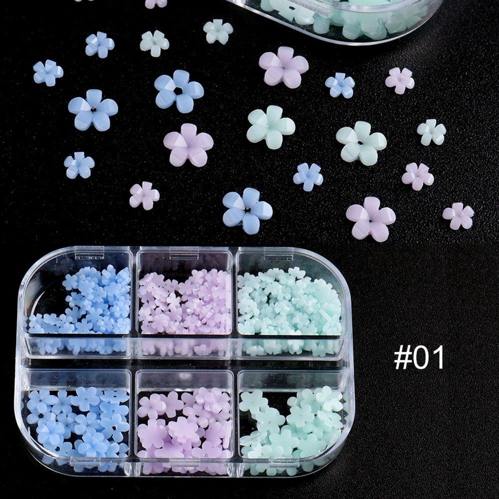 BSUNS Phụ Kiện Trang Trí Móng Tay Hình Hoa Năm Cánh Bằng Resin