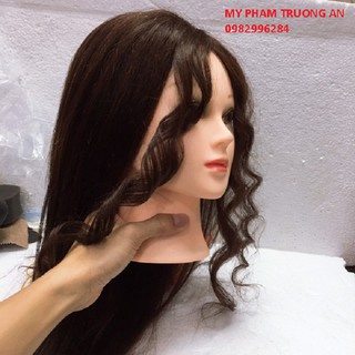 Đầu manocanh chịu nhiệt độ cao 75% tóc thật