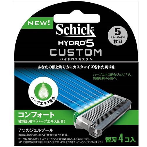 Vỉ 4 lưỡi dao cạo râu Schick Hydro 5 Custom - Japan