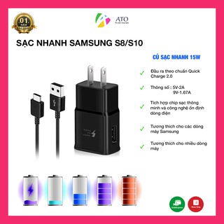 Bộ Sạc Nhanh Samsung 15W Jack Type C Zin Sạc Nhanh Chính Hãng Samsung Bảo Hành 1 Đổi 1