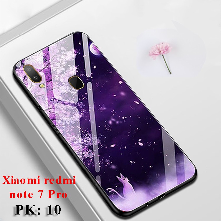 Ốp lưng Xiaomi Redmi Note 7 Pro ốp điện th0ại mặt lưng kính KÍNH IN HÌNH chống trầy xước, đẹp, cao cấp