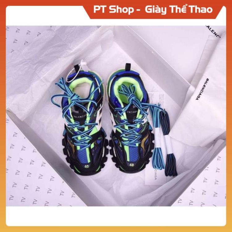 [FreeShip+ Hàng Cao Cấp] Giày thể thao Balen track 3.0 xanh đen, Giày thể thao nam nữ Full phụ kiện Sneaker