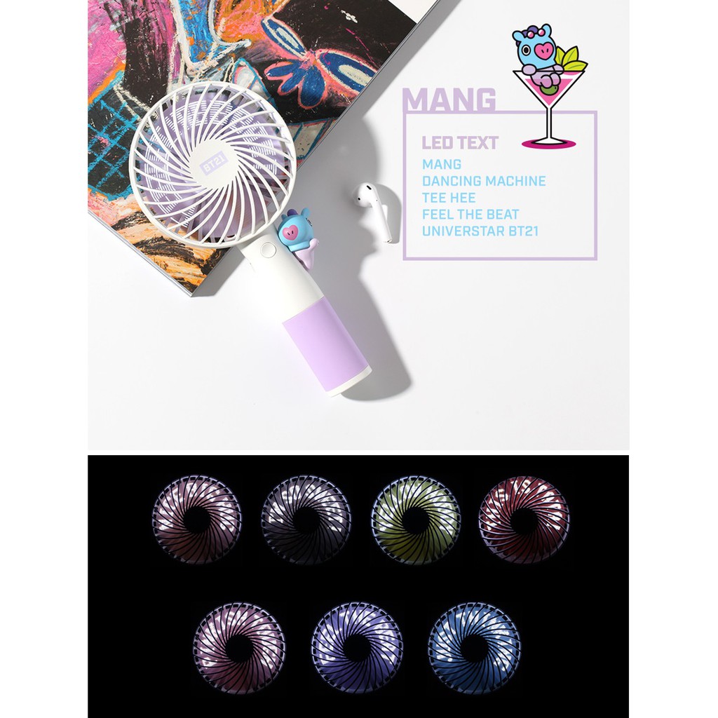 Quạt đèn Led BT21 Handy Fan ver 3 nhập khẩu chính hãng Royche