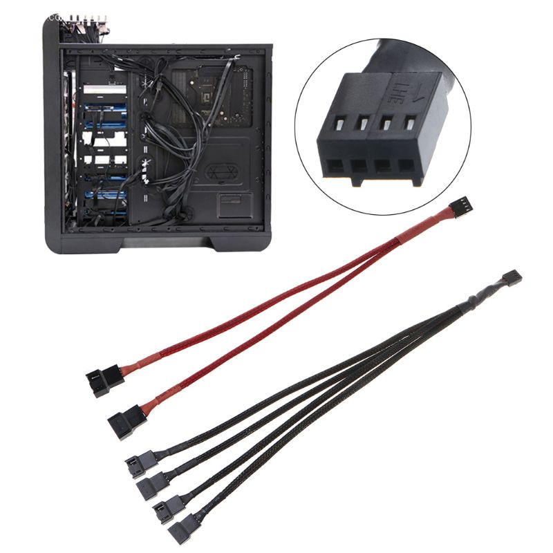 Rx Dây Cáp Chia Quạt Tản Nhiệt Pwm 4pin 4 Pin Sang 2 4 Chiều 4pin Hoặc 3pin