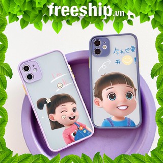 Ốp iphone Ốp lưng viền nhám Cặp đôi hoạt hình 6s/6plus/6splus/7/8/7plus/8plus/x/xs/xsmax/11/11promax