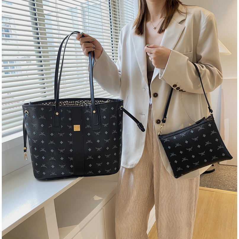 G163 Túi quai xách túi đeo Quảng Châu da PU mềm màu sắc trẻ trung form to