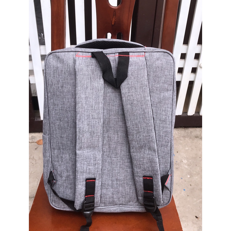 Balo Laptop, Cặp Đựng Máy Tính Cá Nhân Kích Thước 15.6 inch Dày Đẹp Và Chống Sốc Giá Rẻ ( XÁM THƯỜNG)