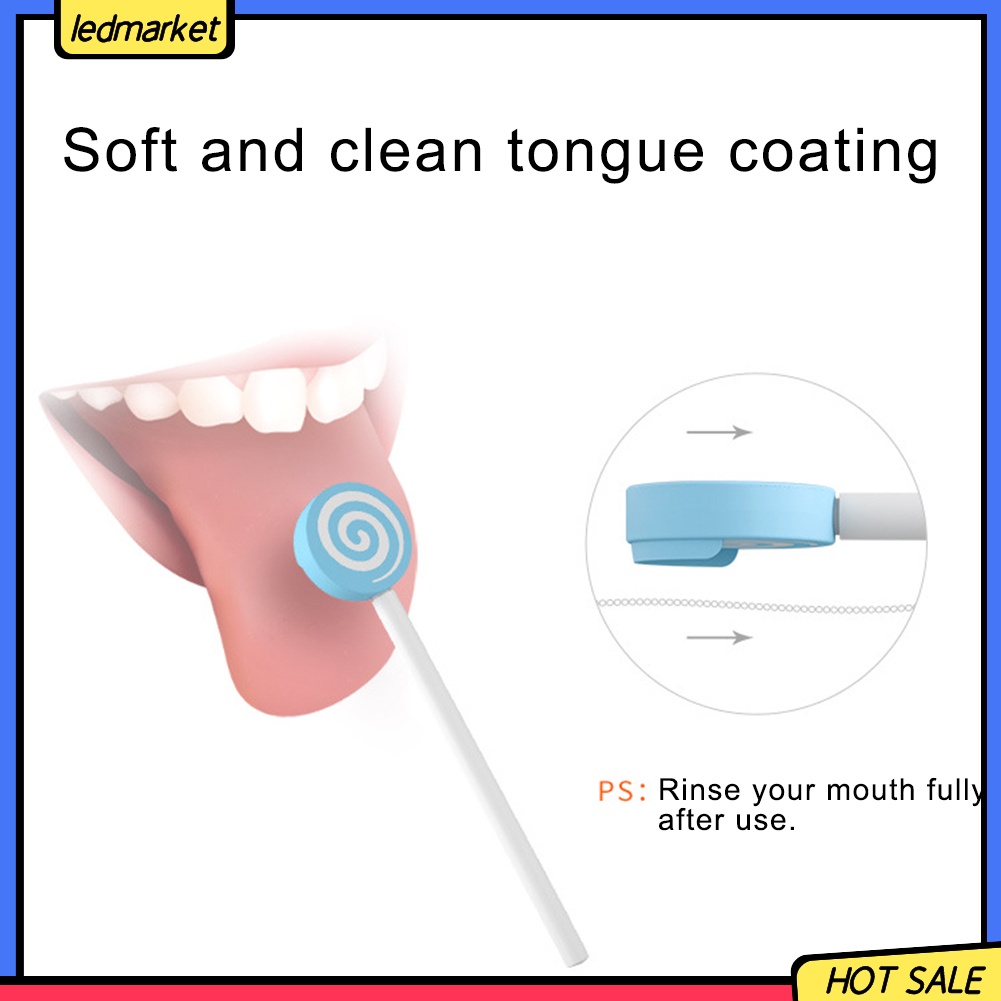 Dụng cụ cạo lưỡi hình cây kẹo mút cho bé