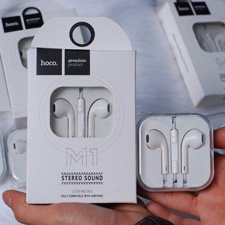 Tai nghe Hoco M1, tai nghe có dây Jack 3.5mm tích hợp Mic và nút chỉnh Volume cho iOS & Android