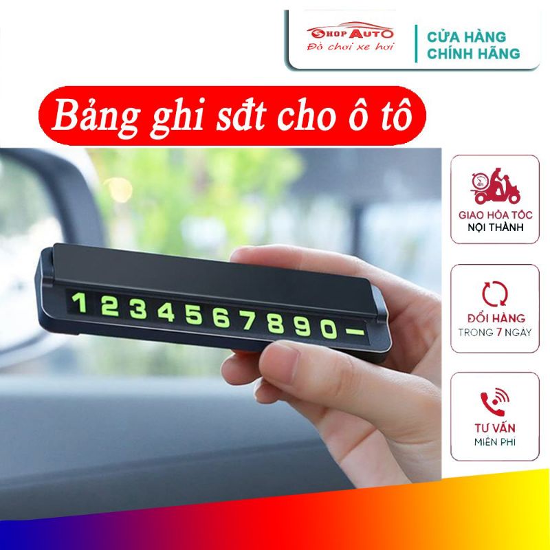Bảng ghi số điện thoại cho xe ô tô khi dừng đỗ - mẫu mới loại ấn được đóng và mở