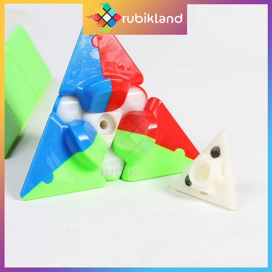 Rubik Pyraminx Nam Châm QiYi MS Magnetic Stickerless Rubic Tam Giác Đồ Chơi Trí Tuệ Trẻ Em