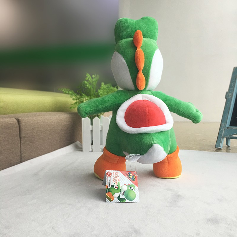 🔥 Hàng sẵn sàng🔥 【Leacat】 34 cm Super Mario Bros Standing Yoshi Dragon Plush Doll Soft Stuffed Toy Yoshi Peluche Doll Kids Gift