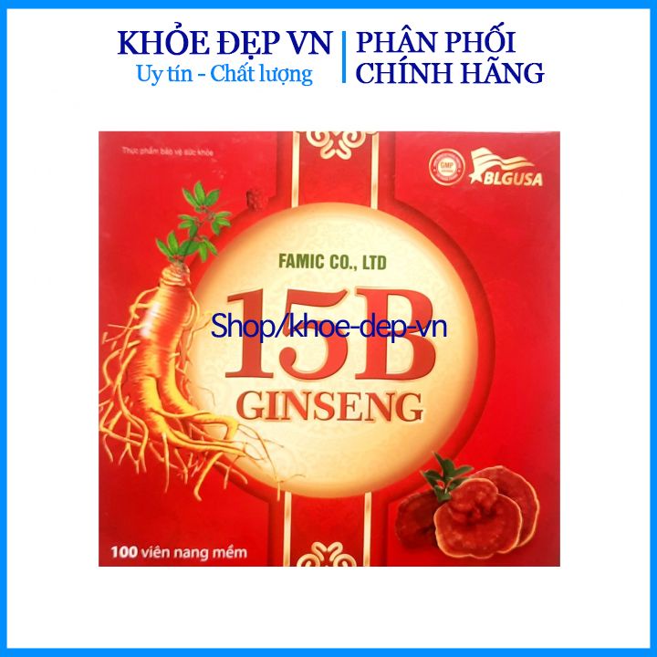 Vitamin 15B With Ginseng giúp ăn ngủ ngon, phục hồi cơ thể, bổ sung vitamin cho cơ thể - 100 viên