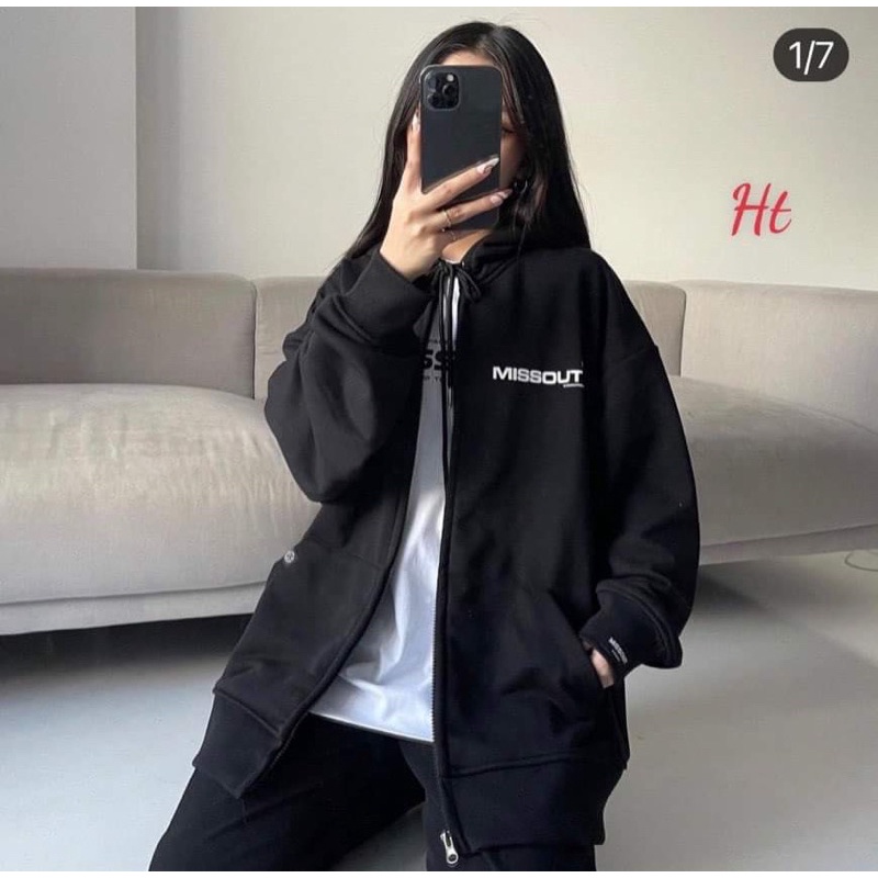 Áo khoác nỉ cotton missout H2A