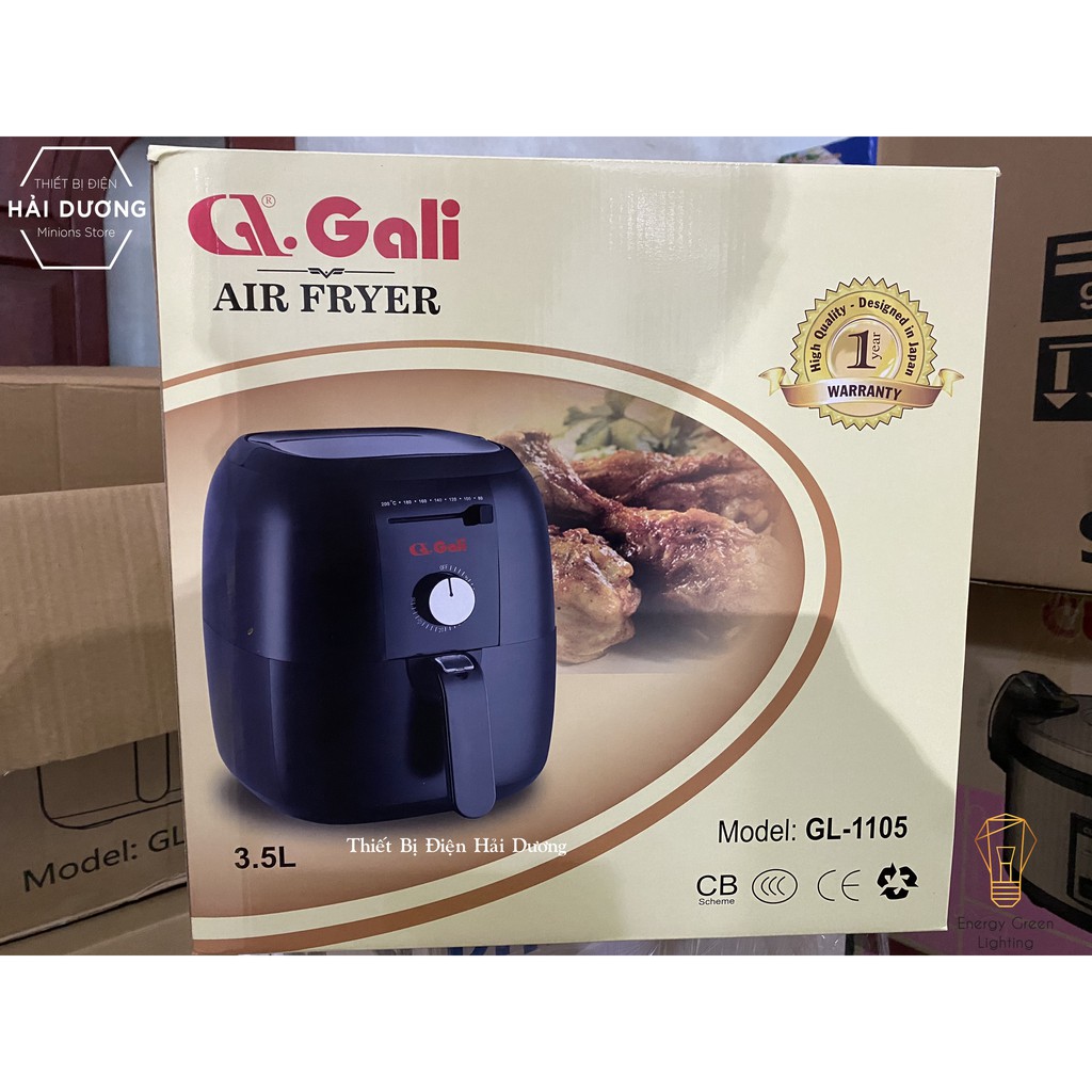 Nồi Chiên Nướng Chân Không Gali GL-1105, Không Cần Dùng Dầu 3.5L - Loại Bỏ 80% Chất Béo, Chống Dính Hoàn Hảo