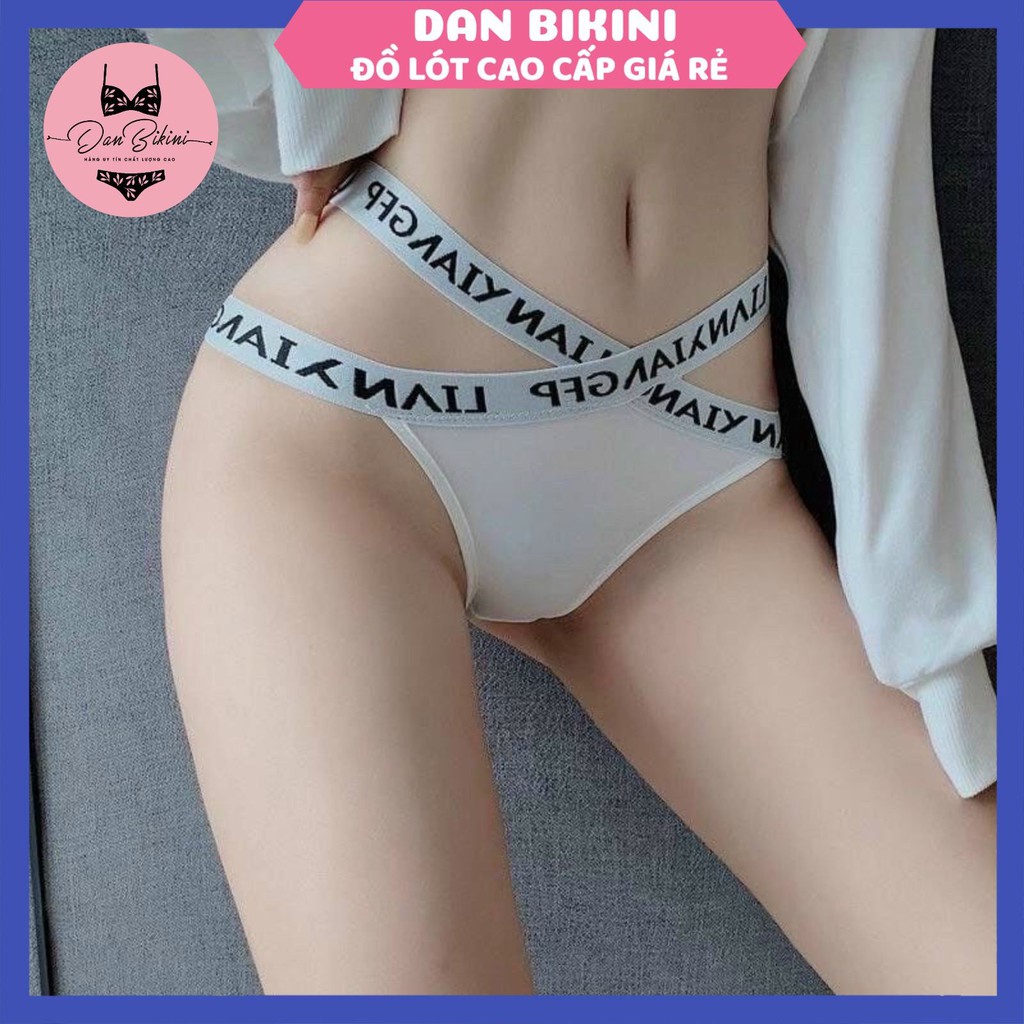 Quần Lót Nữ Cotton Sexy Lọt Khe dây hông đan chéo phối viền chữ sexy quyến rũ mã 1838
