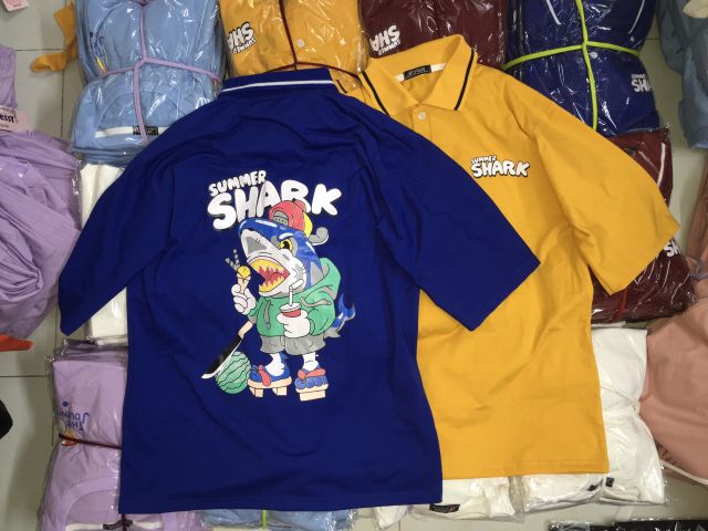 Áo Polo SHARK [ HÌNH THẬT B'TEEN %] Tay lỡ SIÊU HOT 2020