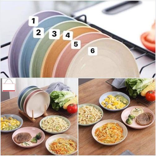 Set 6 đĩa nhựa lúa mạch 15cm