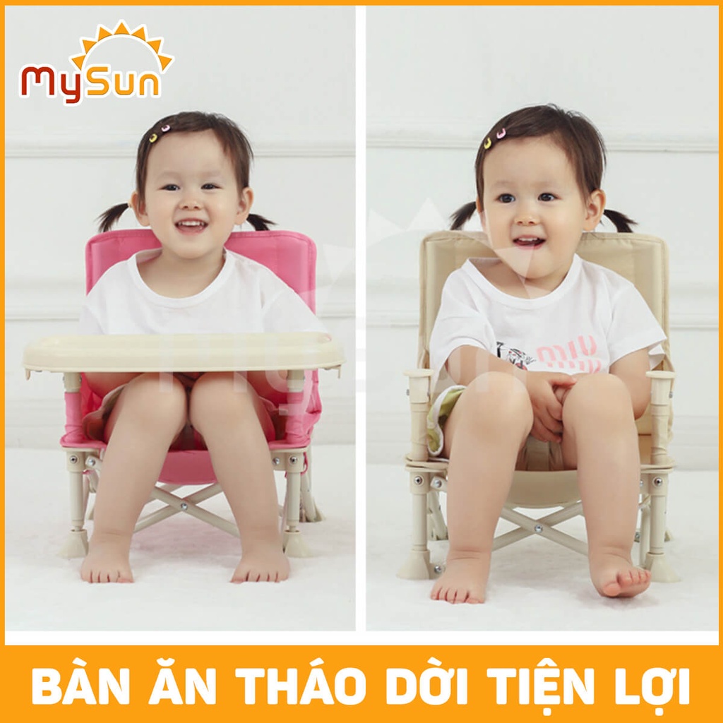 Ghế ngồi ăn dặm trẻ em đa năng gấp gọn du lịch bằng nhựa cao cấp giá rẻ cho bé MySun