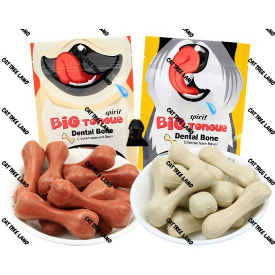 XƯƠNG GẶM CHO CHÓ NHIỀU CANXI ORGO BIG TONGUE DENTAL BONE 100G (SNACK THƯỞNG CHÓ) - THỨC ĂN CHÓ