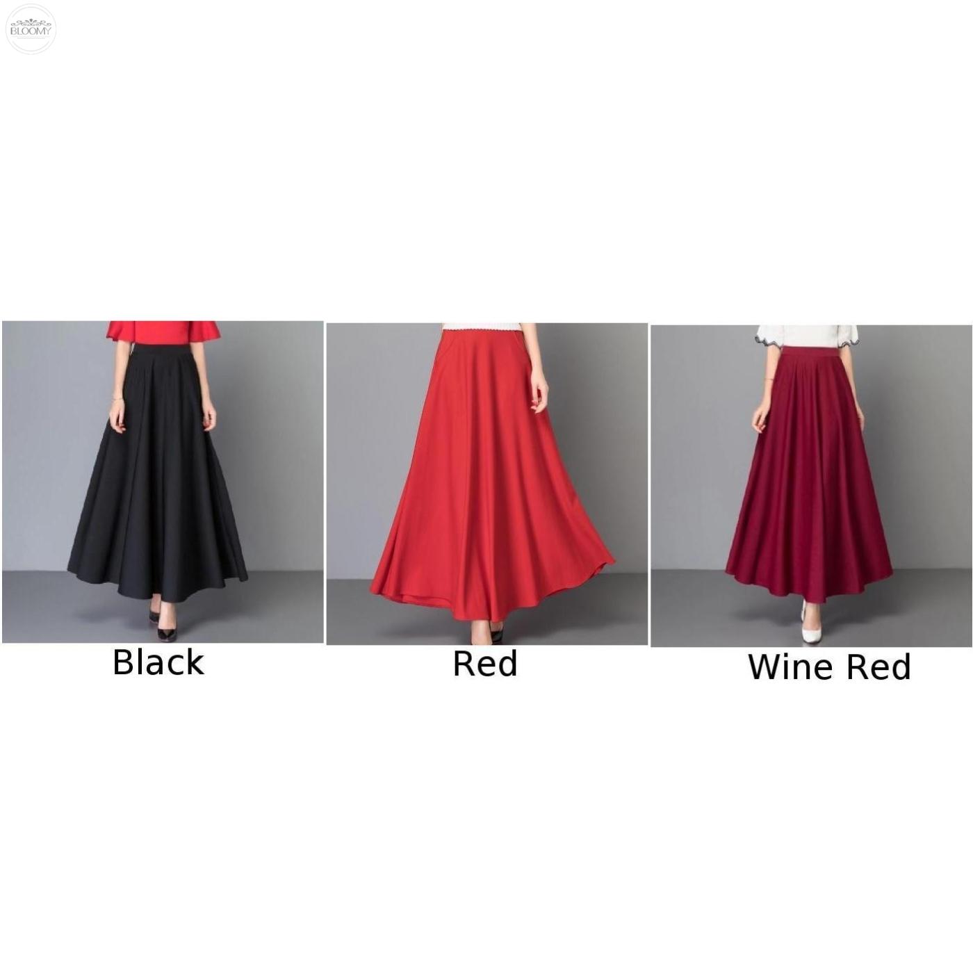 Chân Váy Maxi Dáng Chữ A Màu Trơn Lưng Cao Có Túi Phong Cách Cổ Điển Thời Trang Mùa Hè Cho Nữ | BigBuy360 - bigbuy360.vn