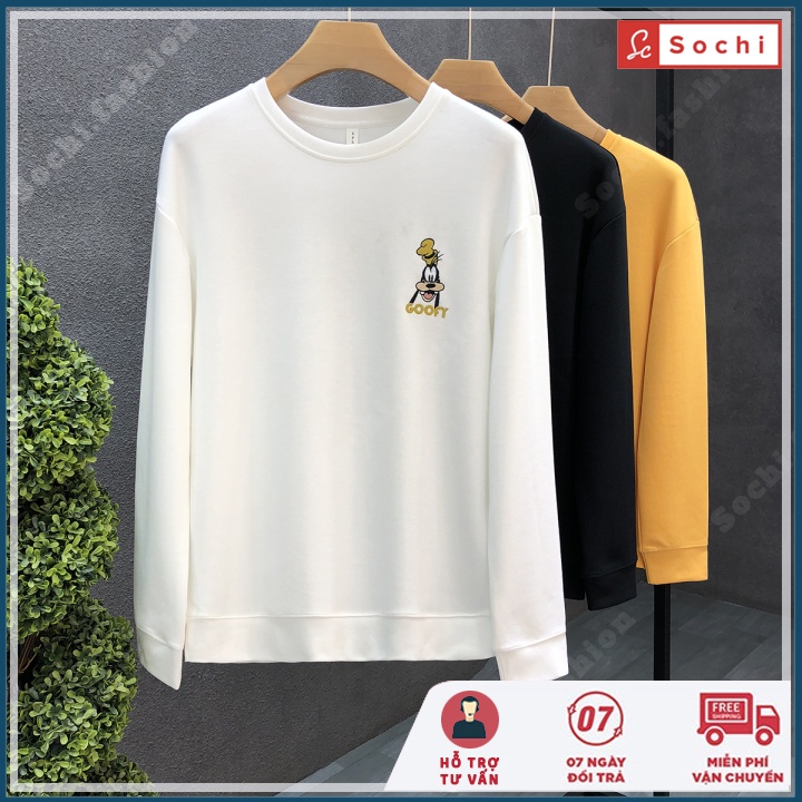 Áo nỉ sweater nam unisex, áo tay dài cổ tròn dáng rộng mềm mịn in Snoo.py mã SW60.3
