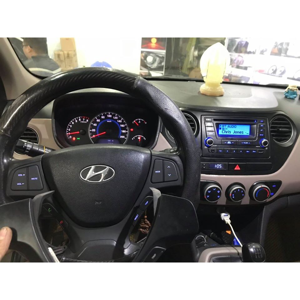 Khiển vô lăng theo xe hyundai Grand i10 có sơ đồ kỹ thuật hướng dẫn lắp đặt tặng kèm cuộn cáp