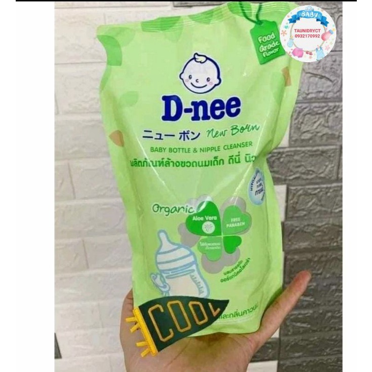 [ Date 2024] NƯỚC RỬA BÌNH SỮA DNEE organic 600ml ( trà xanh )