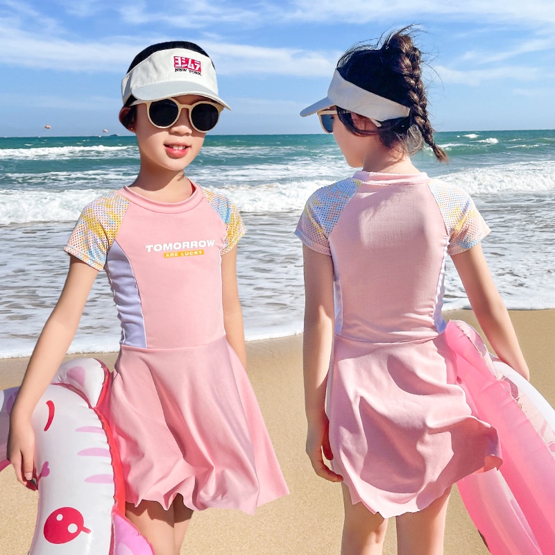 Bộ Đồ Bơi Một Mảnh Thời Trang Đi Biển Cho Bé Gái 5-9 Tuổi