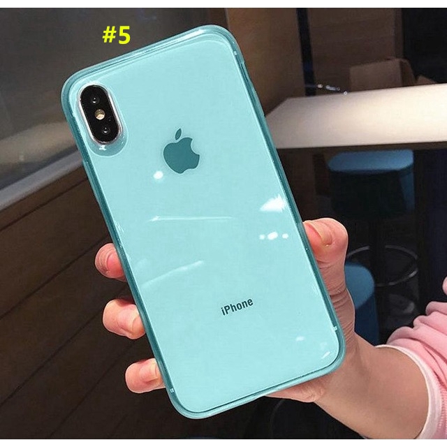 Ốp điện thoại mềm trong suốt màu kẹo ngọt cho IPhone 11 11pro max XR XSmax 6 7 8 6plus | BigBuy360 - bigbuy360.vn
