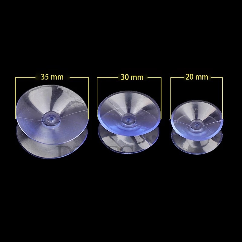 Set 10 Giác Hút Chân Không Hai Mặt Bằng Nhựa Pvc Trong Suốt Chống Trượt Kính