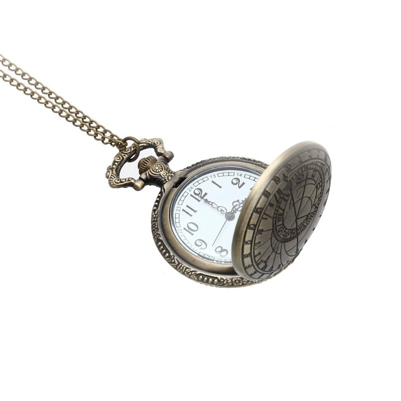 Đồng hồ quả quýt chạm khắc hình học bằng hợp kim