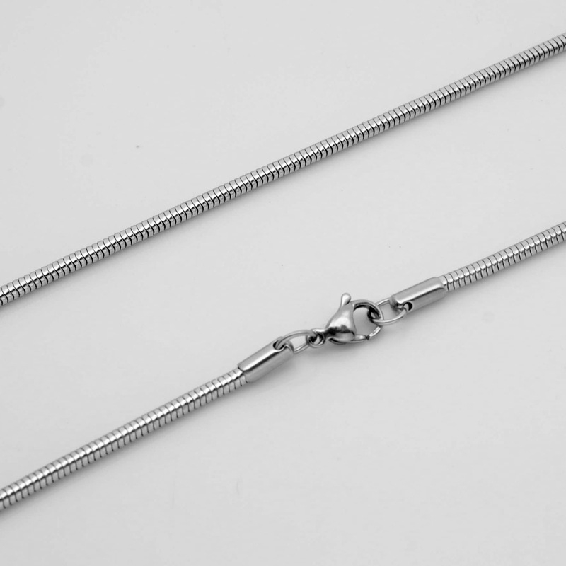 Vòng cổ Thép Titan Không Gỉ Dạng Rắn Đơn Giản Hàng Mới 50cm - 70cm Dành Cho Nam Và Nữ
