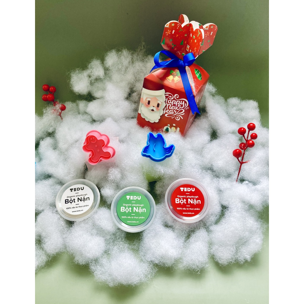 Bột nặn đất nặn an toàn TEDU set quà tặng chủ đề lễ hội - Noel