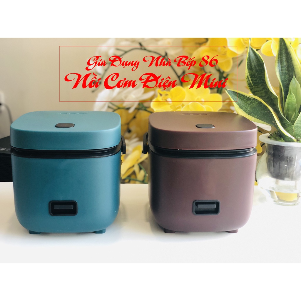 Nồi cơm điện mini đa năng Tiroshi 1,2L, nồi com điện dành cho 1 đến 2 người ăn