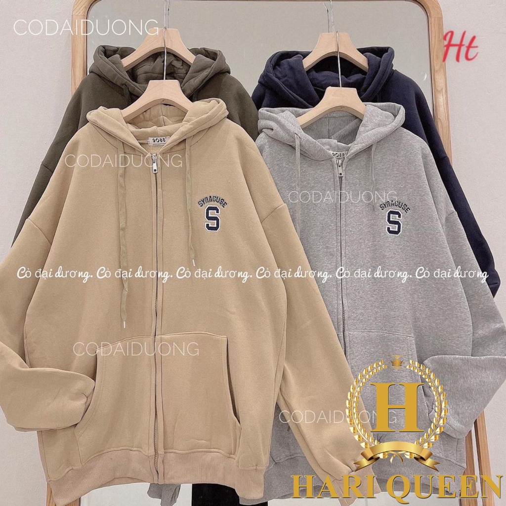 Áo khoác nỉ cotton logo chữ S HTH0921