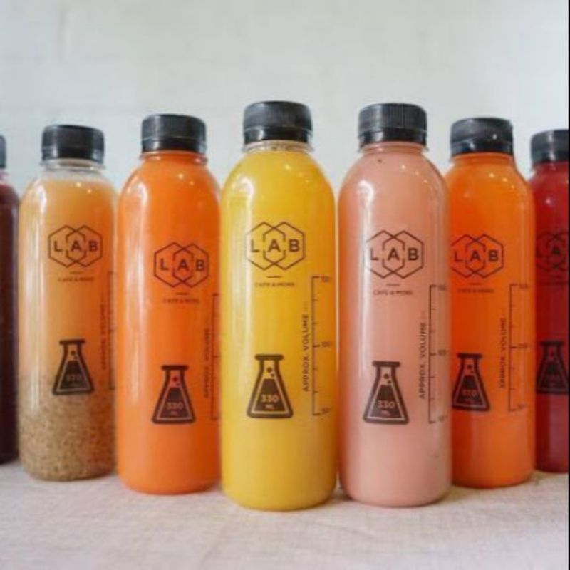 chai vuông 330ml miệng rộng  ( nắp đen)