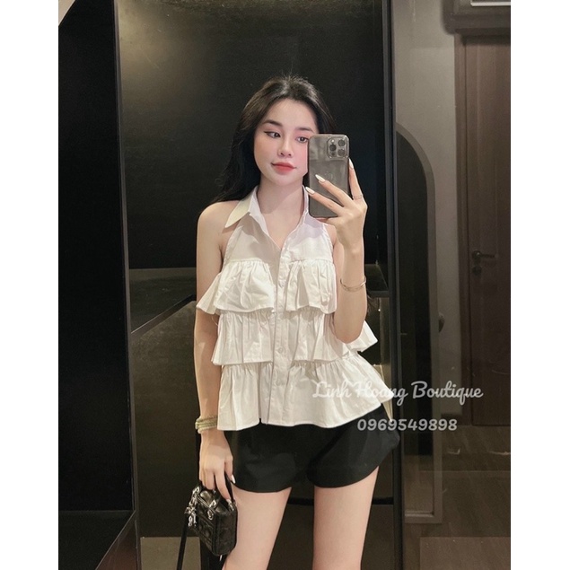 ÁO YẾM THÔ BÈO TẦNG CỔ ĐỨC HOTTREND MS13917