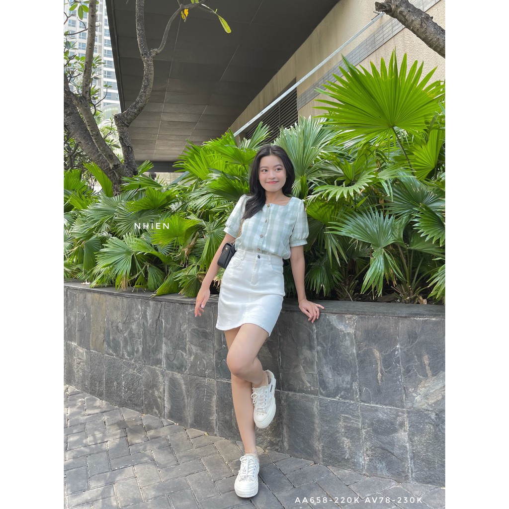 [Mã FADIRECT20 giảm 20K đơn 150K] Chân Váy Kaki_Nhienvintage AV78 | BigBuy360 - bigbuy360.vn