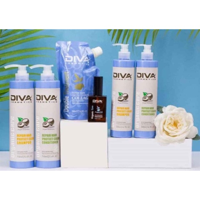 XẢ KHO CẶP DẦU GỘI DẦU XẢ GIỮ MÀU - PHỤC HỒI HƯ TỔN - MÙI MACA DIVA 750ML