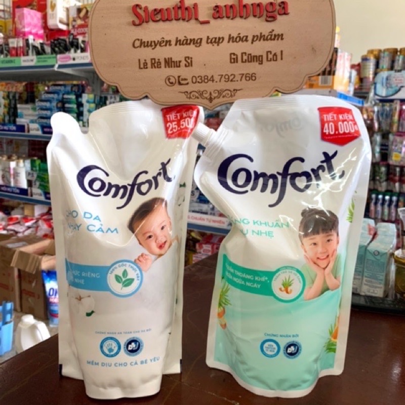 Nước Xả Vải Comfort Cho Da Nhạy Cảm/Kháng Khuẩn Dịu Nhẹ 1,5L