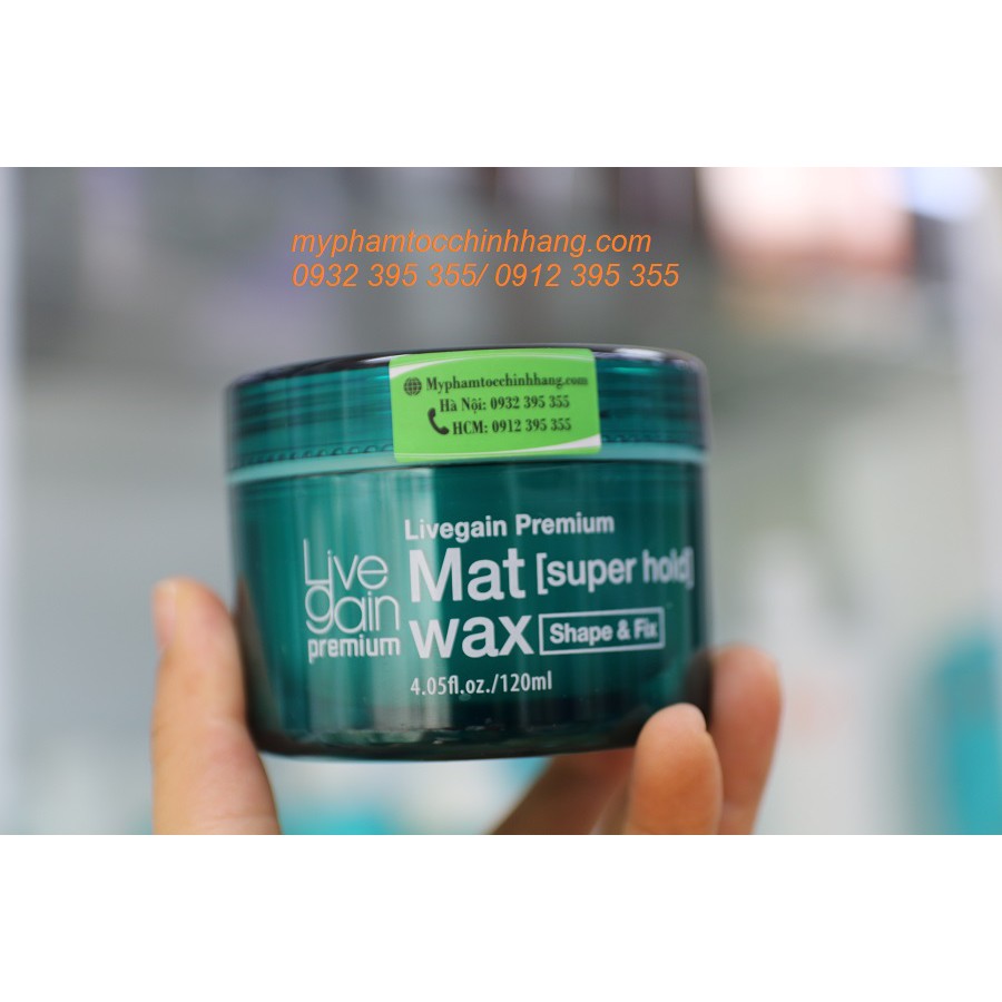 SÁP VUỐT TÓC WAX LIVEGAIN PREMIUM SUPER HOLD 120ML