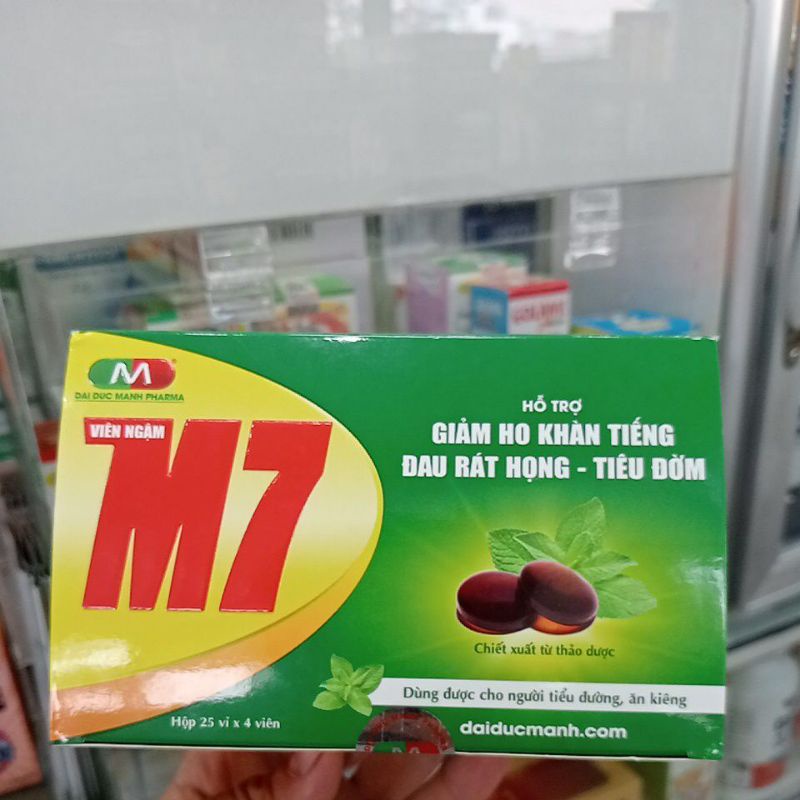 ✅  Viên Ngậm M7 hỗ trợ giảm ho khàn tiếng đau rát họng- tiêu đờm
