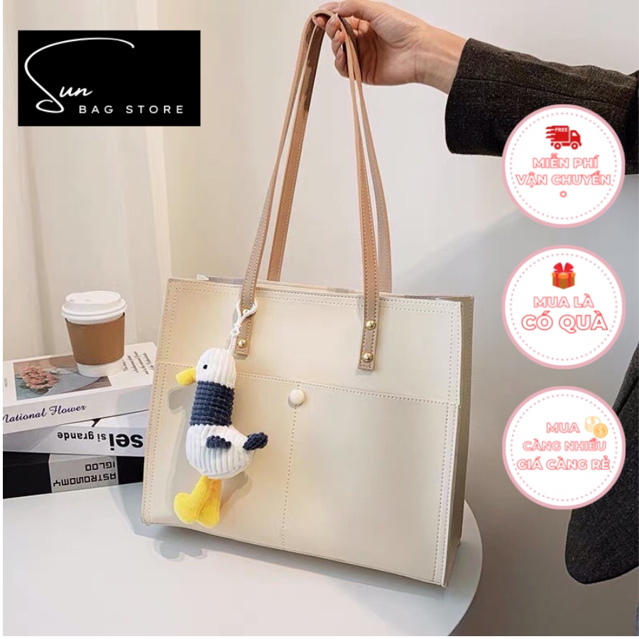 Túi Tote công sở nữ đeo chéo, túi đi chơi, đi học, da cao cấp size 32cm SB173