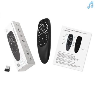 BY G10S PRO 2.4G Air Mouse Wireless Handheld Remote Control with USB Receiver Gyroscope Voice Control LED Backlight for Smart TV Box Projector