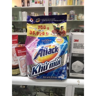 Bột giặt Attack hương hoa anh đào/Oải Hương 3.8kg tặng kèm bột giặt Attack hương hoa anh đào 720 g