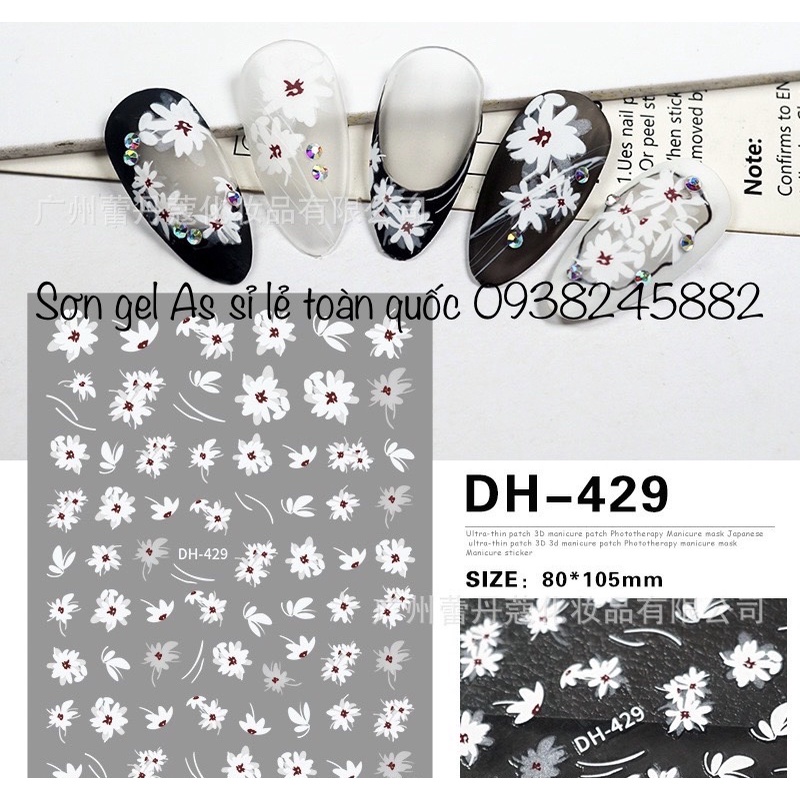 Sticker hoa dán móng nail