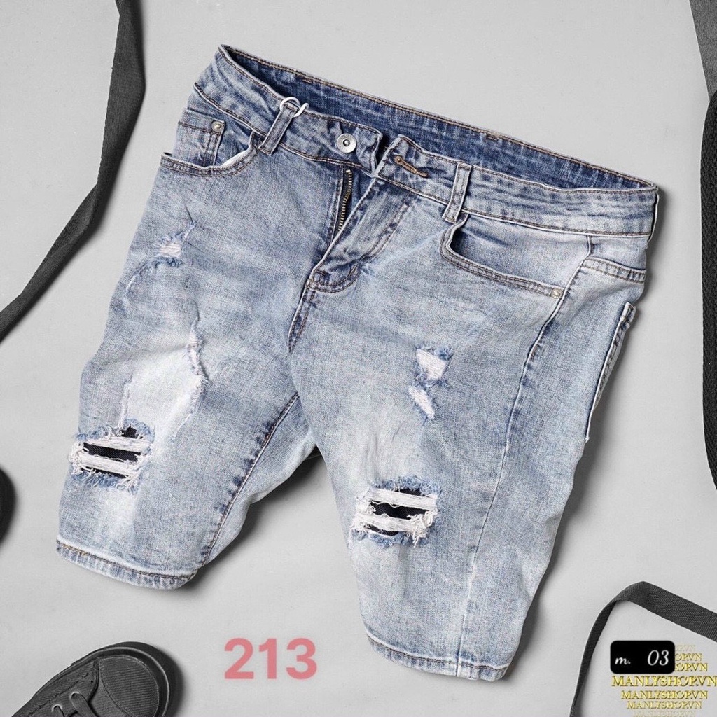 Quần short jean nam đen rách cao cấp - chất liệu bò co giãn tốt ( Hàng chuẩn shop) Lady-Hn Store88 KV232 | BigBuy360 - bigbuy360.vn