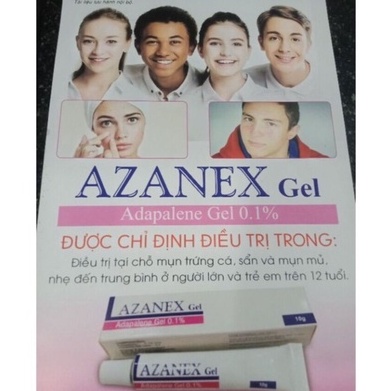 gel bôi giảm mụn azanex adapalene 0,1% cùng công thức với differin, Megaduo