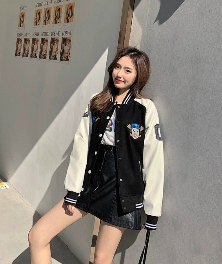 [FREESHIP] ❤ÁO KHOÁC DÙ BOMBER NÚT BẤM   NEW YORK❤ ÁO KHOÁC DÙ, ÁO KHOÁC NỮ,  Không nhăn nhão, không phai màu | BigBuy360 - bigbuy360.vn